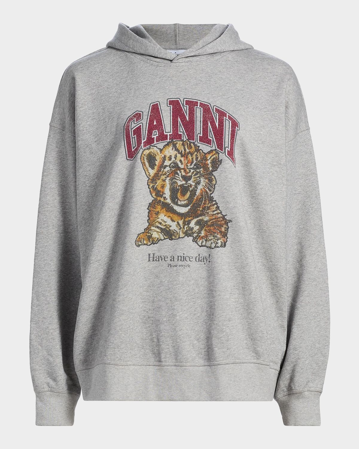 Ganni Isoli Beaded Cotton Hoodie
