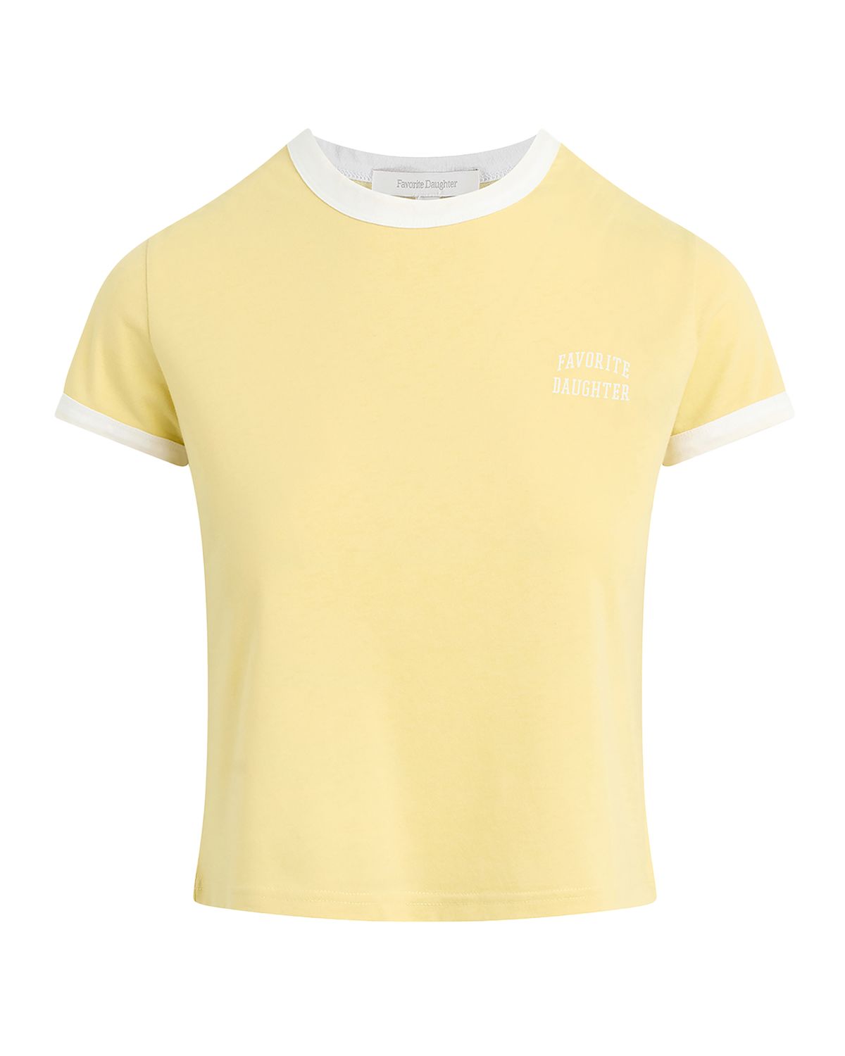 Favorite Daughter Chest Logo Cropped Ringer T-Shirt | Thumbnail 3 Favorite Daughter Chest Logo Cropped Ringer T-Shirt | Thumbnail 3