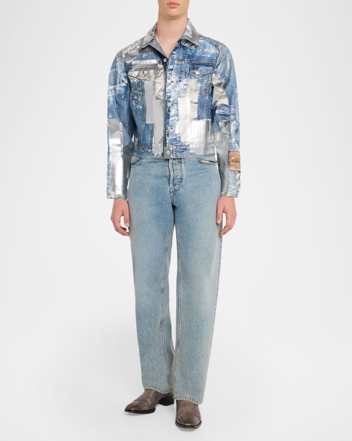 Acne Studios Men 's Trompe Loeil Denim Jacket