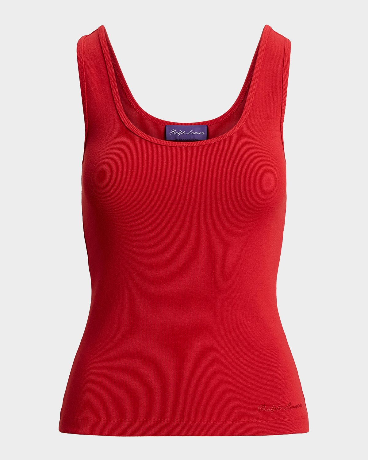 Ralph Lauren Collection Ellis Rib-Knit Cotton-Blend Tank Top | Thumbnail 6 Ralph Lauren Collection Ellis Rib-Knit Cotton-Blend Tank Top | Thumbnail 6