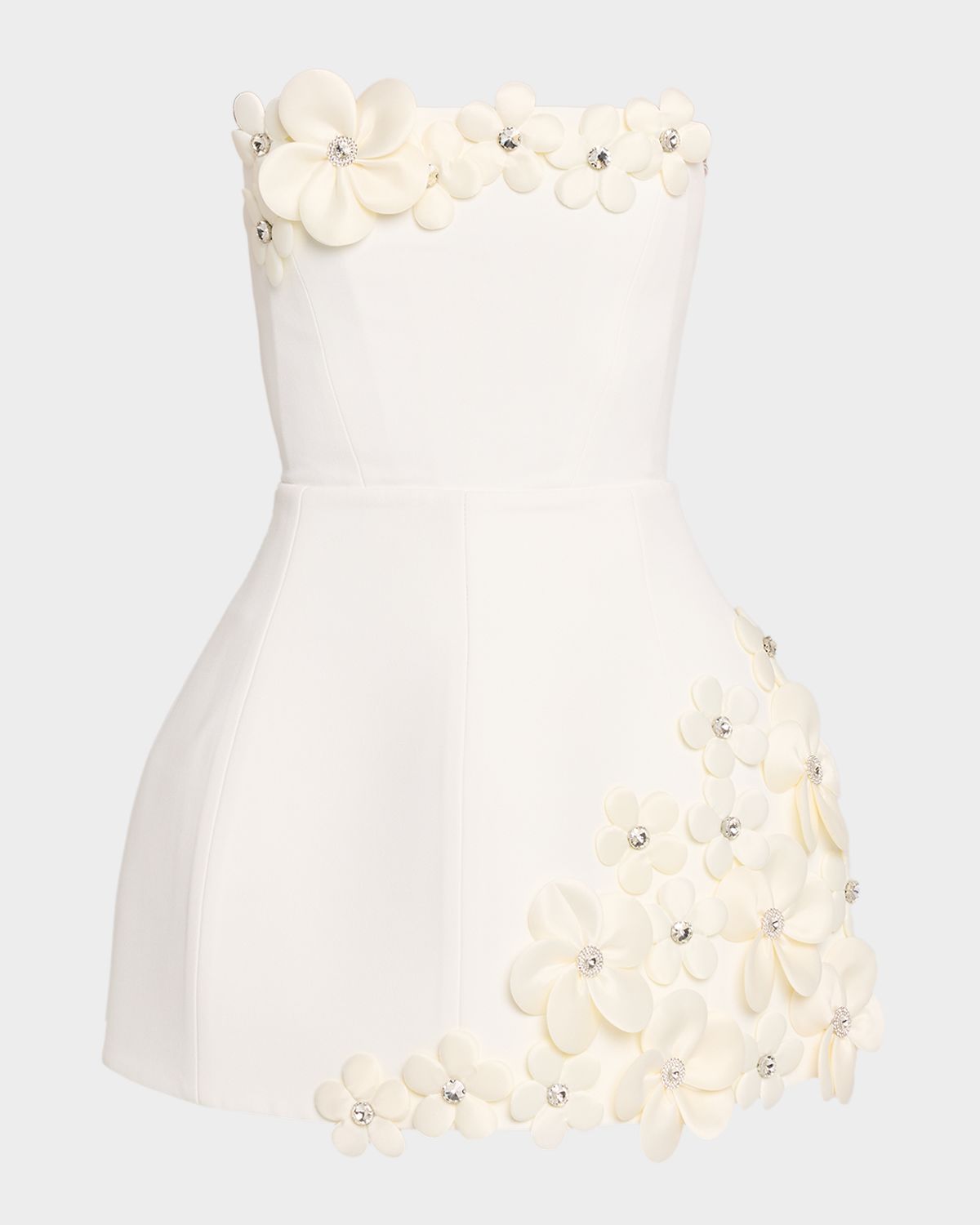 Bronx Banco Estelle Strapless Floral Applique Mini Dress | Thumbnail 6 Bronx Banco Estelle Strapless Floral Applique Mini Dress | Thumbnail 6