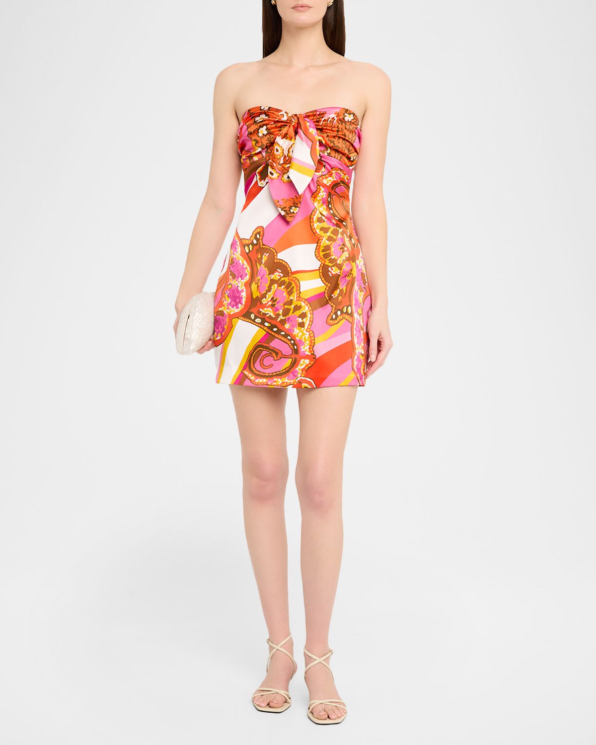 Ramy Brook Orion Strapless Floral-Print Mini Dress