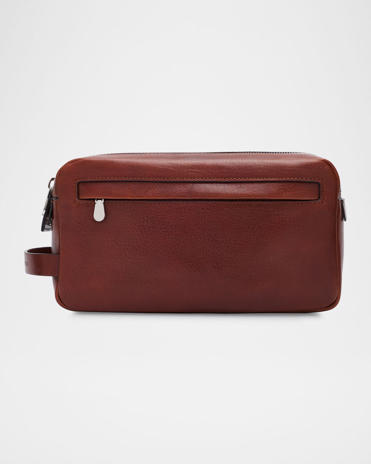 Brunello Cucinelli Men 's Grained Leather Wide-Zip Toiletry Bag | Thumbnail 7 Brunello Cucinelli Men 's Grained Leather Wide-Zip Toiletry Bag | Thumbnail 7