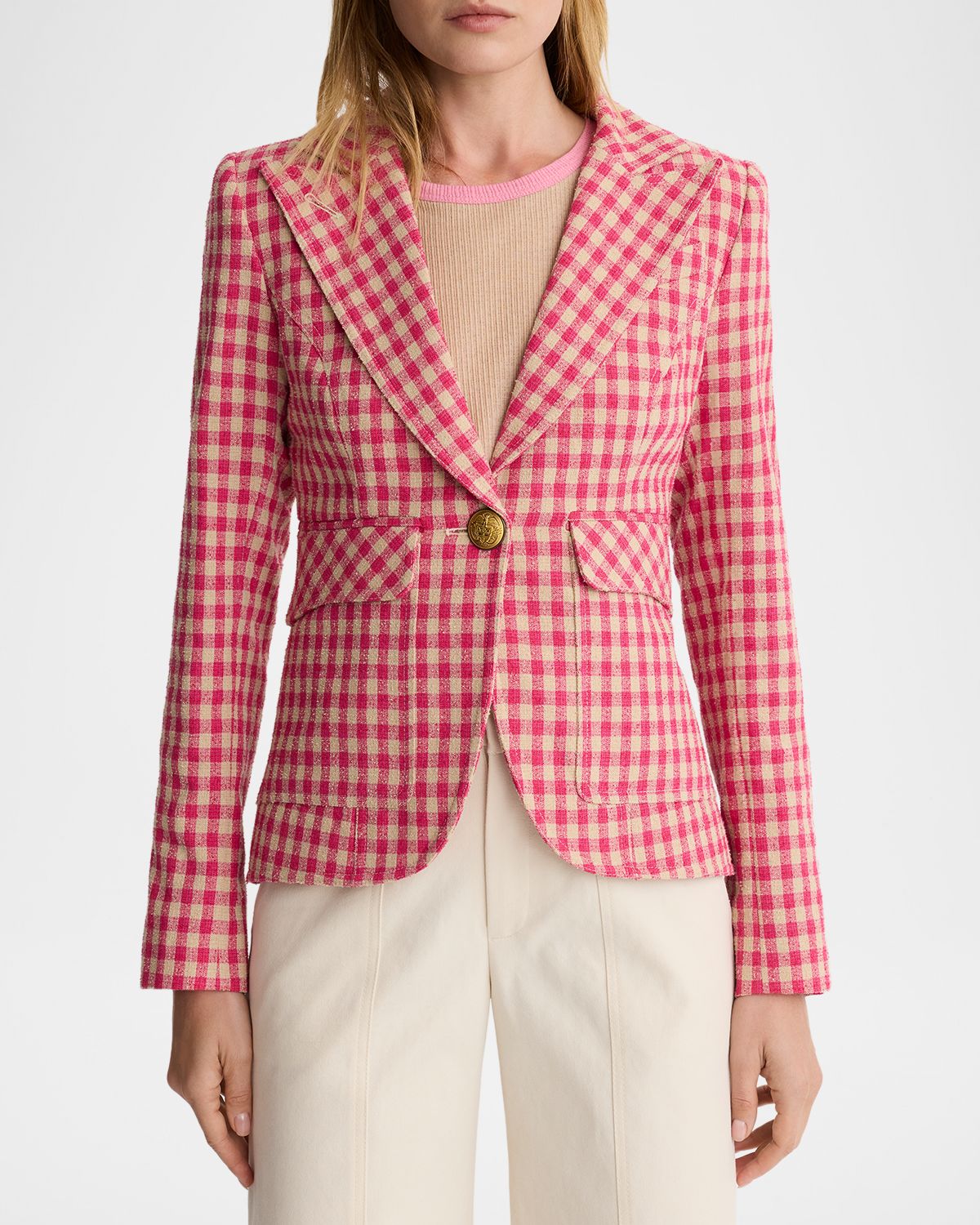 Smythe Gingham Tailored Patch Pocket Blazer | Thumbnail 3 Smythe Gingham Tailored Patch Pocket Blazer | Thumbnail 3