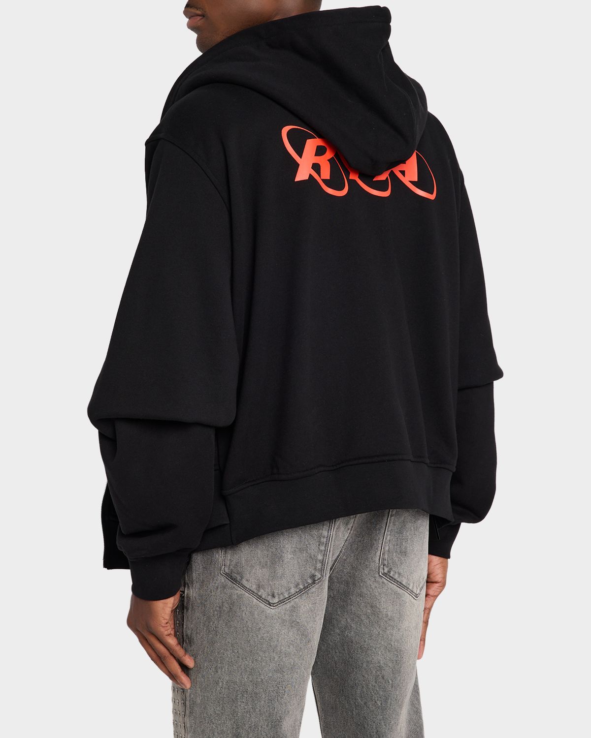 RTA Men 's Ren Planetary Layered Zip Hoodie | Thumbnail 3