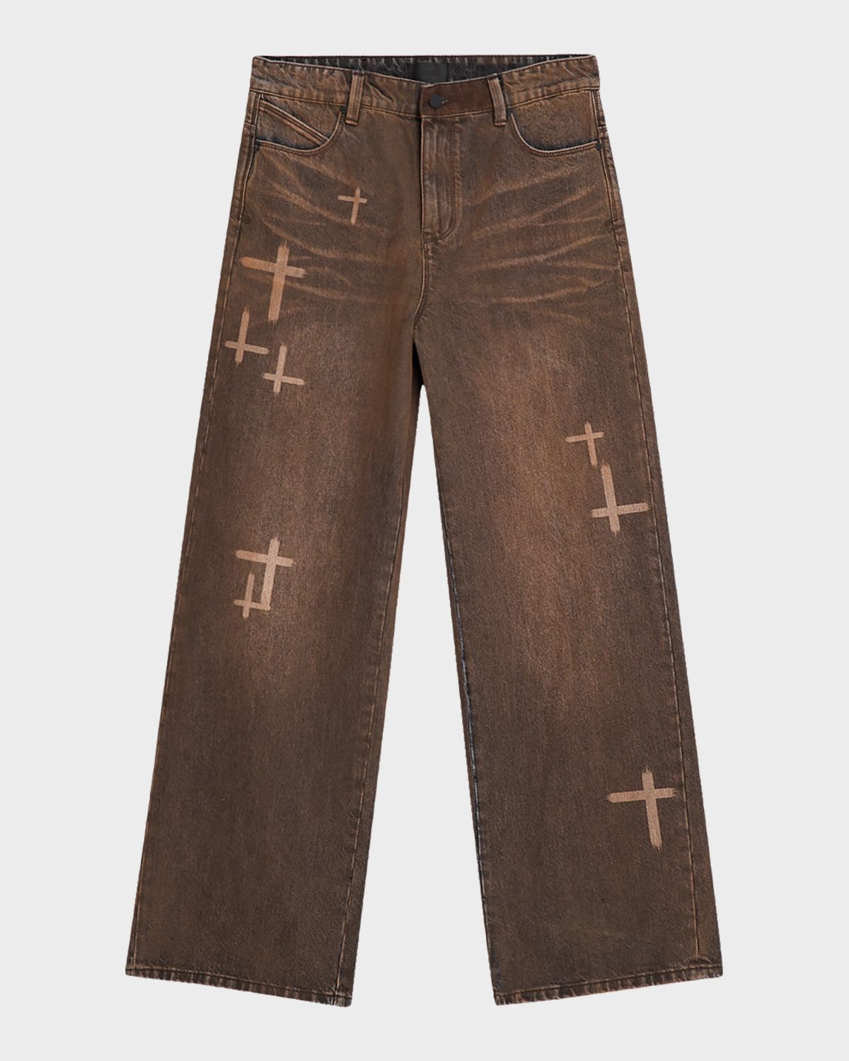 RTA Men 's Cross Graphic Wide-Leg Jeans - Women's Clothing