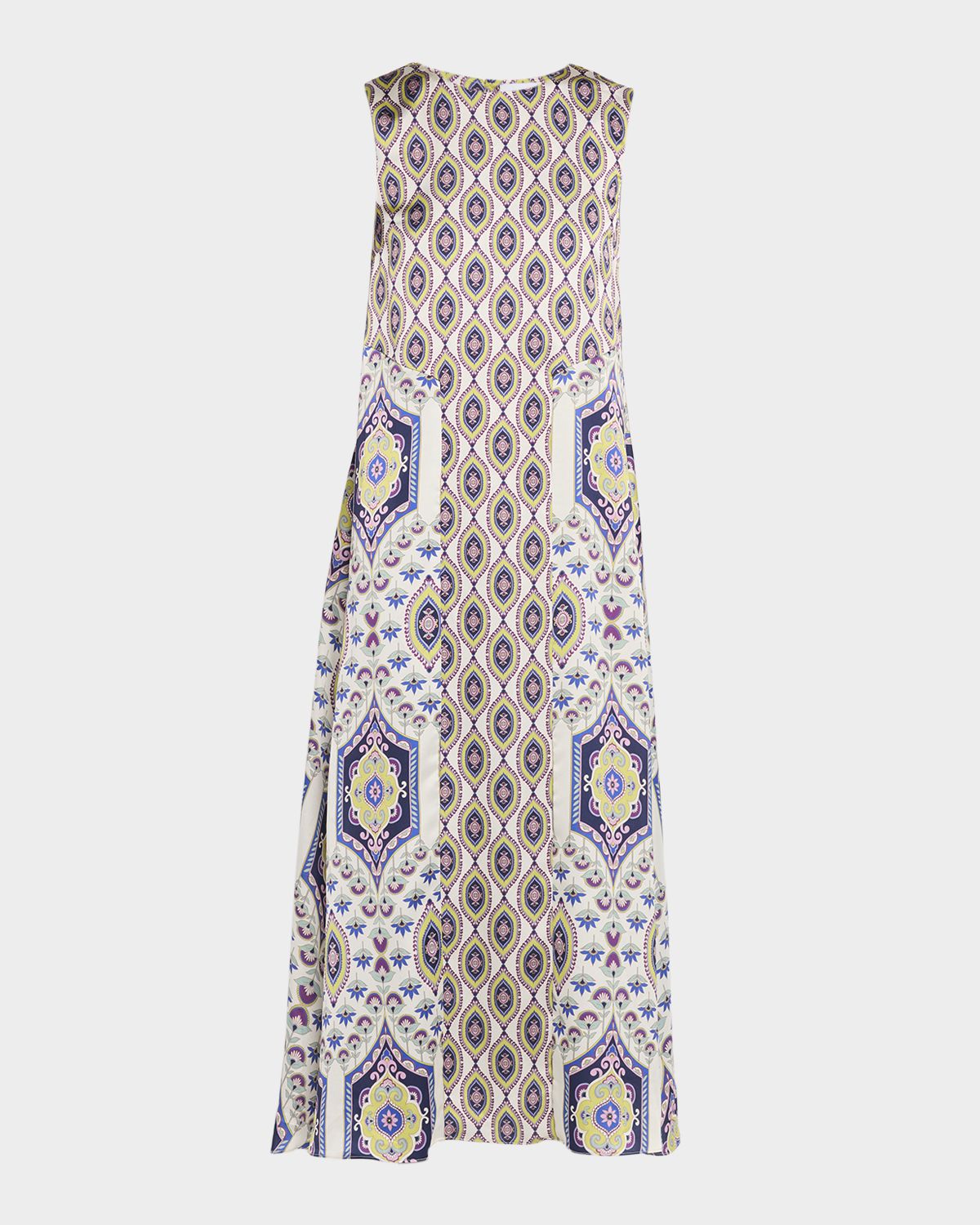 MISA Los Angeles Talitha Mosaic Eye Satin Maxi Dress