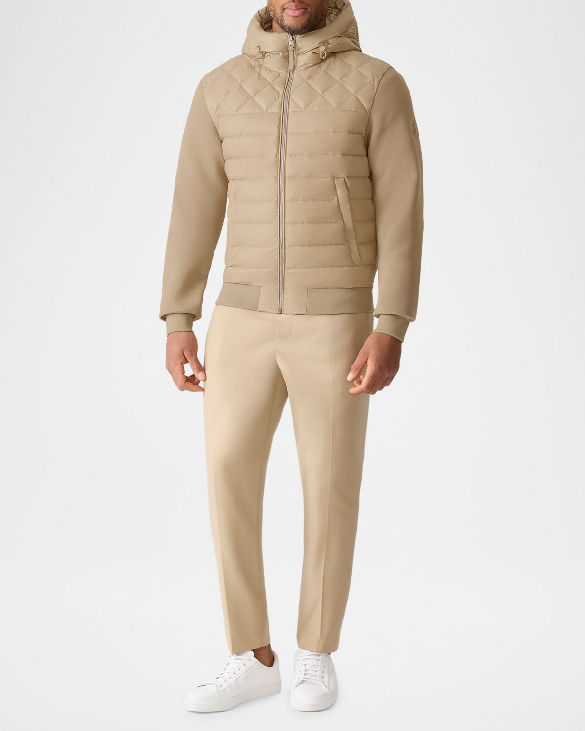 Mackage Men 's Fletcher Mixed-Media Down Hooded Jacket