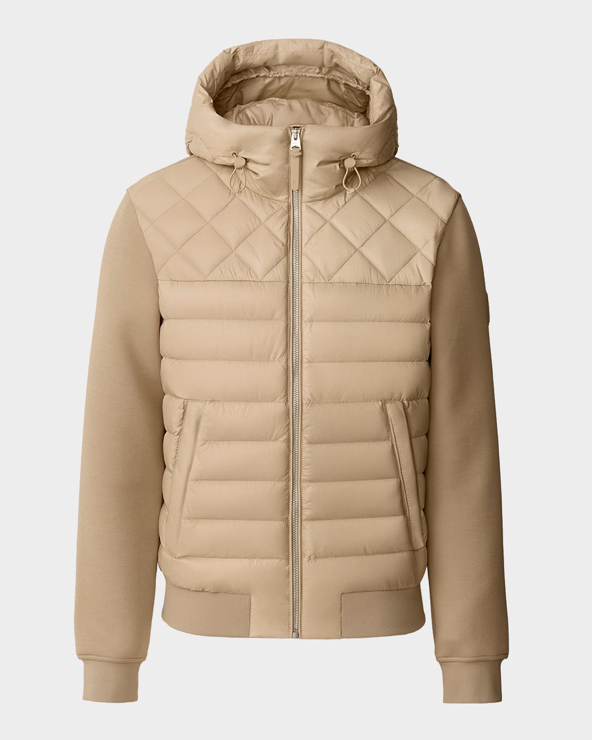 Mackage Men 's Fletcher Mixed-Media Down Hooded Jacket