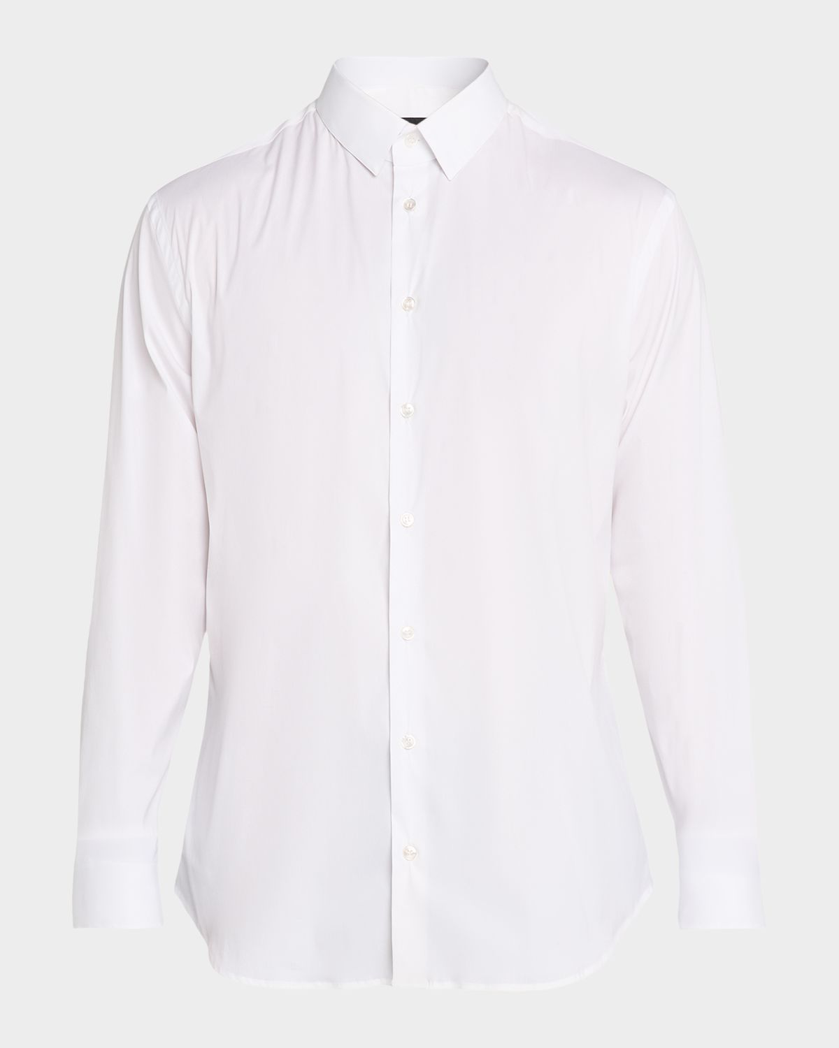 Giorgio Armani Men 's Solid Stretch Poplin Sport Shirt