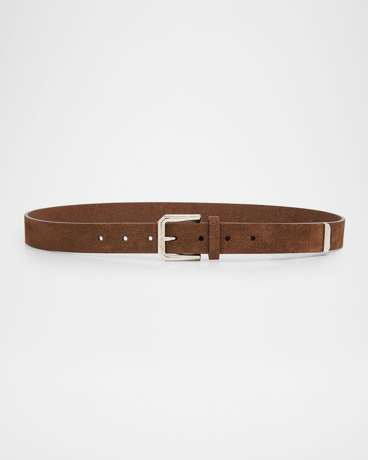 Brunello Cucinelli Men 's Square-Buckle Suede Belt | Thumbnail 5 Brunello Cucinelli Men 's Square-Buckle Suede Belt | Thumbnail 5