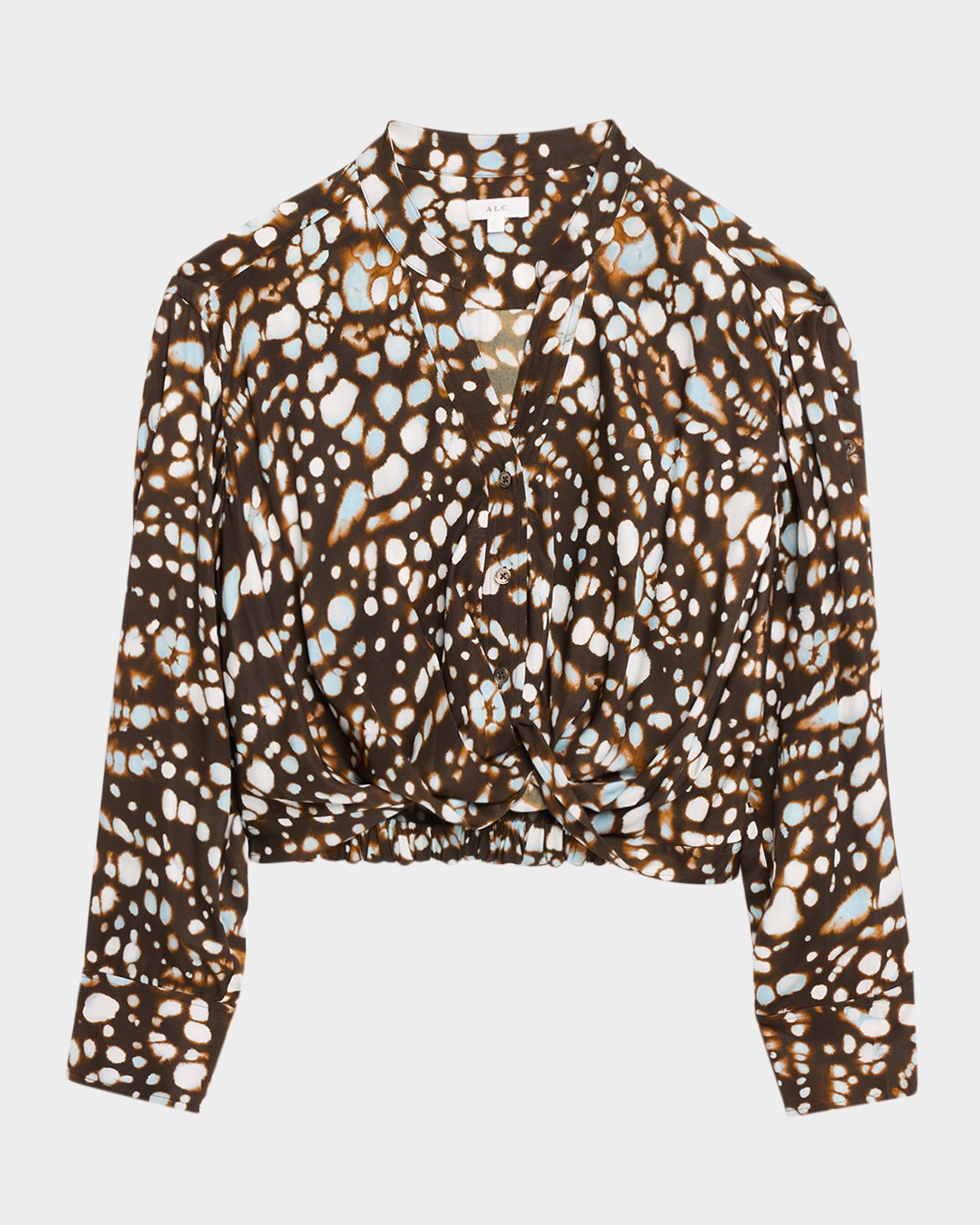 A.L.C. Luca Twist-Hem Cropped Top