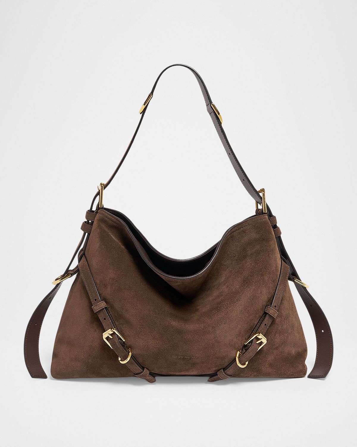 Givenchy Voyou Medium Slouchy Shoulder Bag in Suede