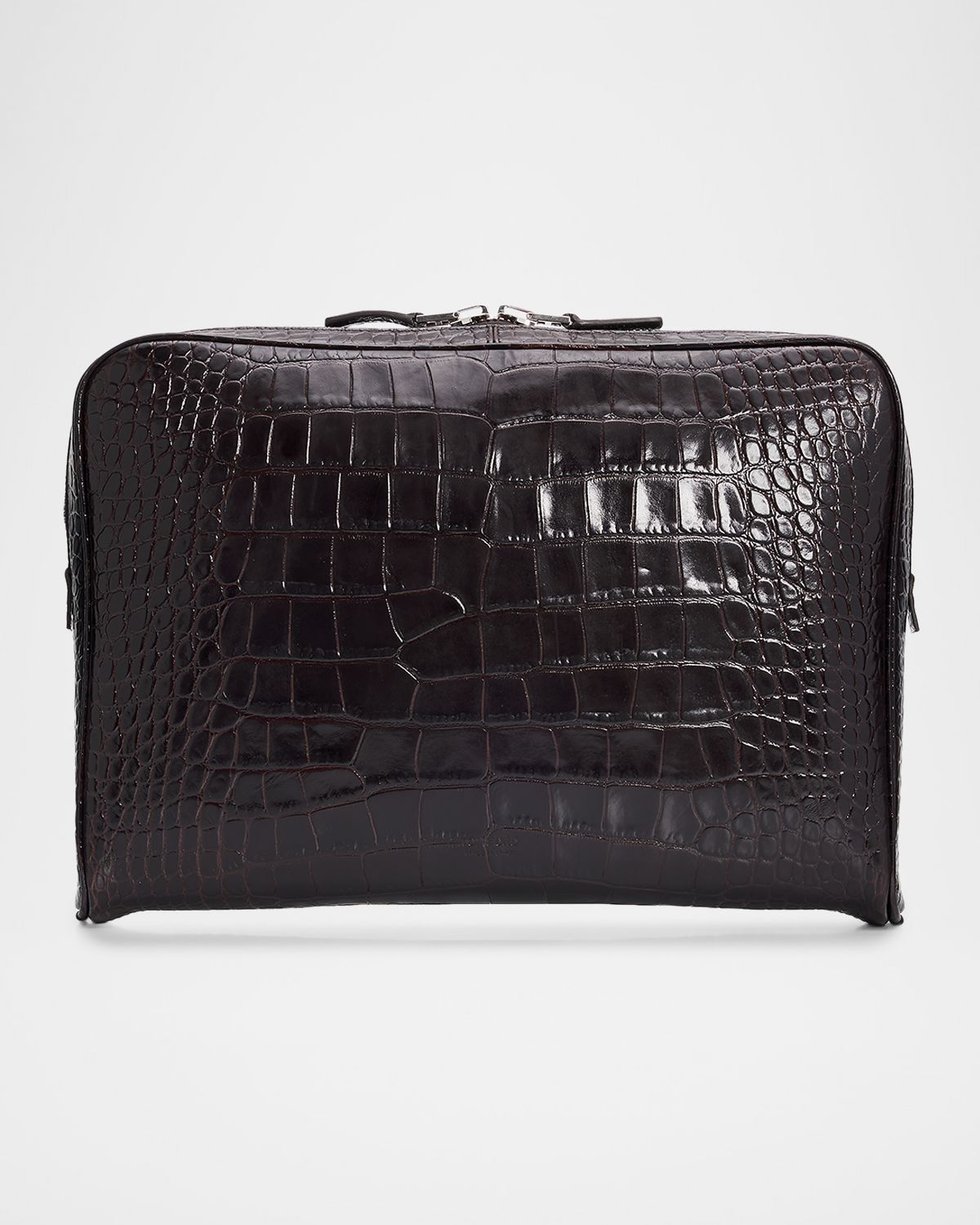 TOM FORD Men 's Croc-Effect Zip Pouch