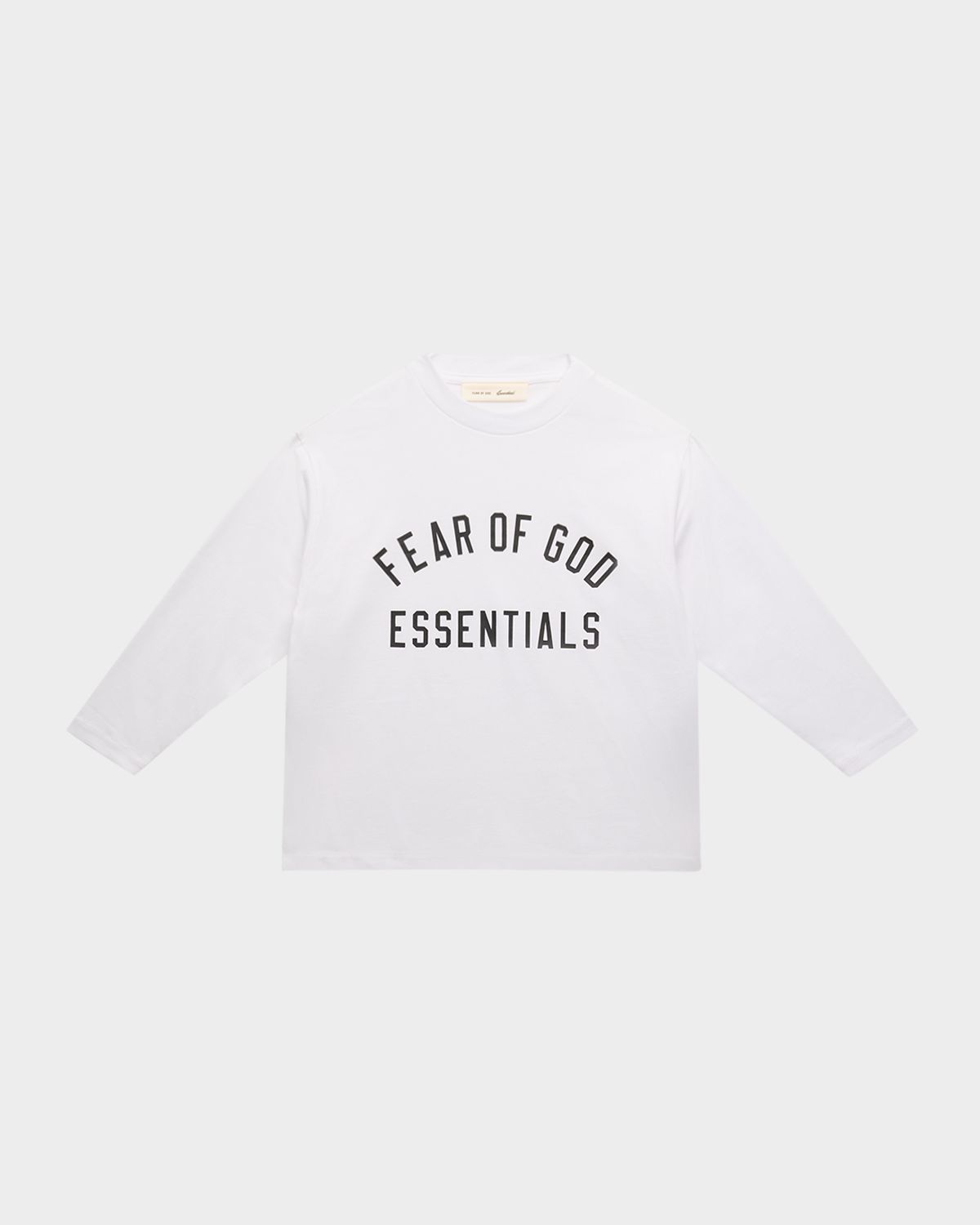 Fear of God Essentials Kid 's Logo-Print Long-Sleeve T-Shirt, Size 2-12 | Thumbnail 4 Fear of God Essentials Kid 's Logo-Print Long-Sleeve T-Shirt, Size 2-12 | Thumbnail 4