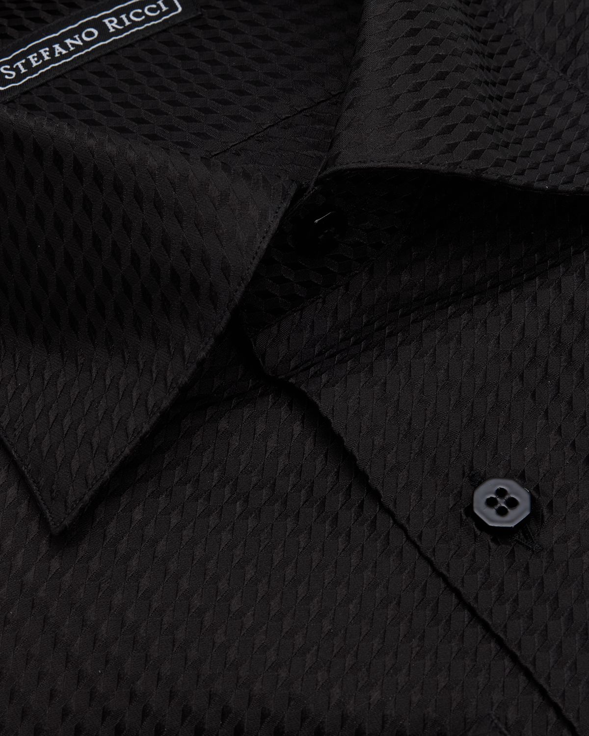 Stefano Ricci Men 's Silk Tonal Geometric Jacquard Dress Shirt | Thumbnail 5 Stefano Ricci Men 's Silk Tonal Geometric Jacquard Dress Shirt | Thumbnail 5