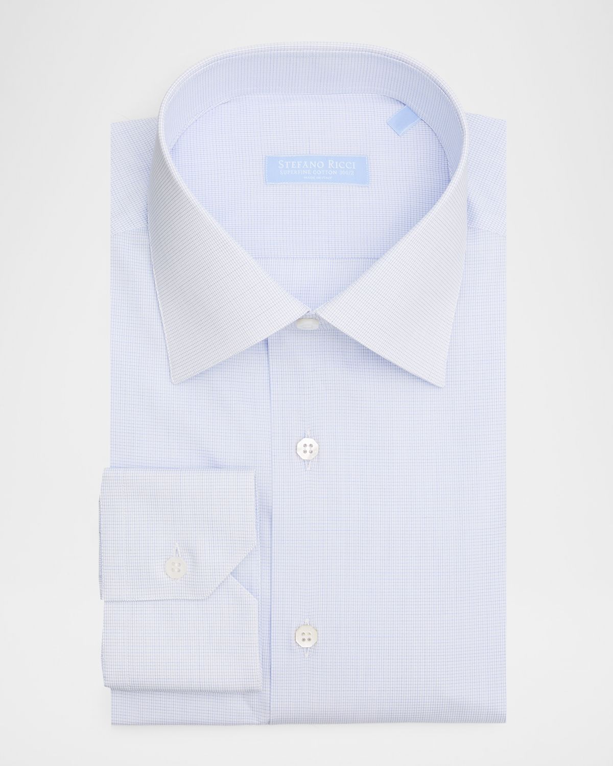 Stefano Ricci Men 's Cotton Micro-Check Dress Shirt