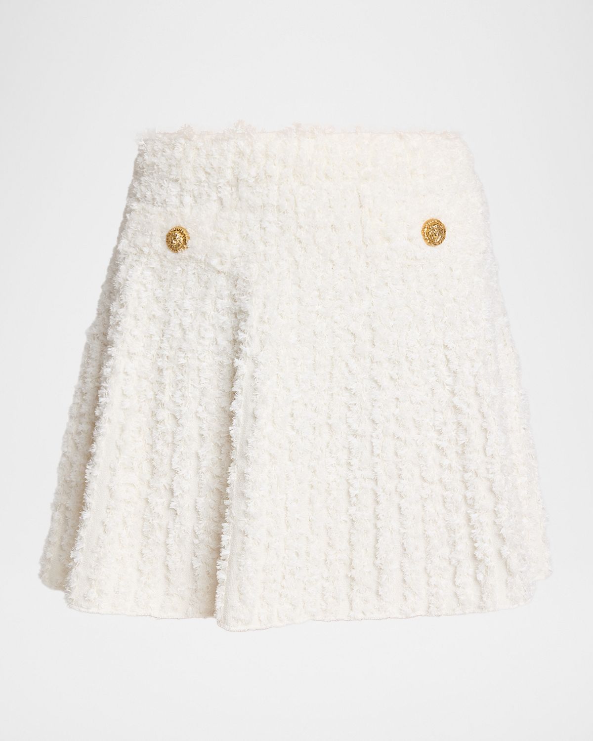 Balmain 2-Pockets Fuzzy Knit Mini Skirt