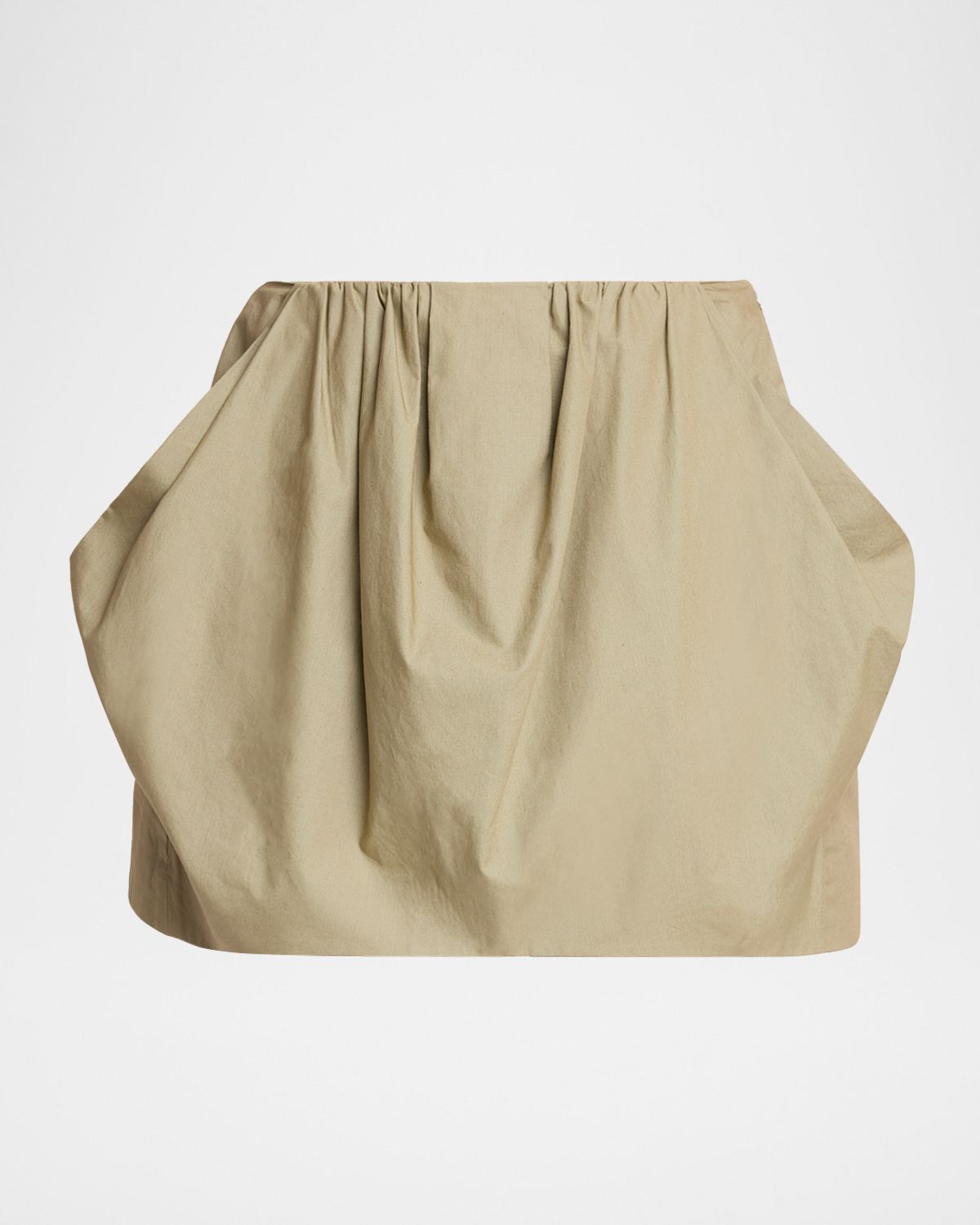 Balmain 2-Pockets Cotton Bubble Mini Skirt