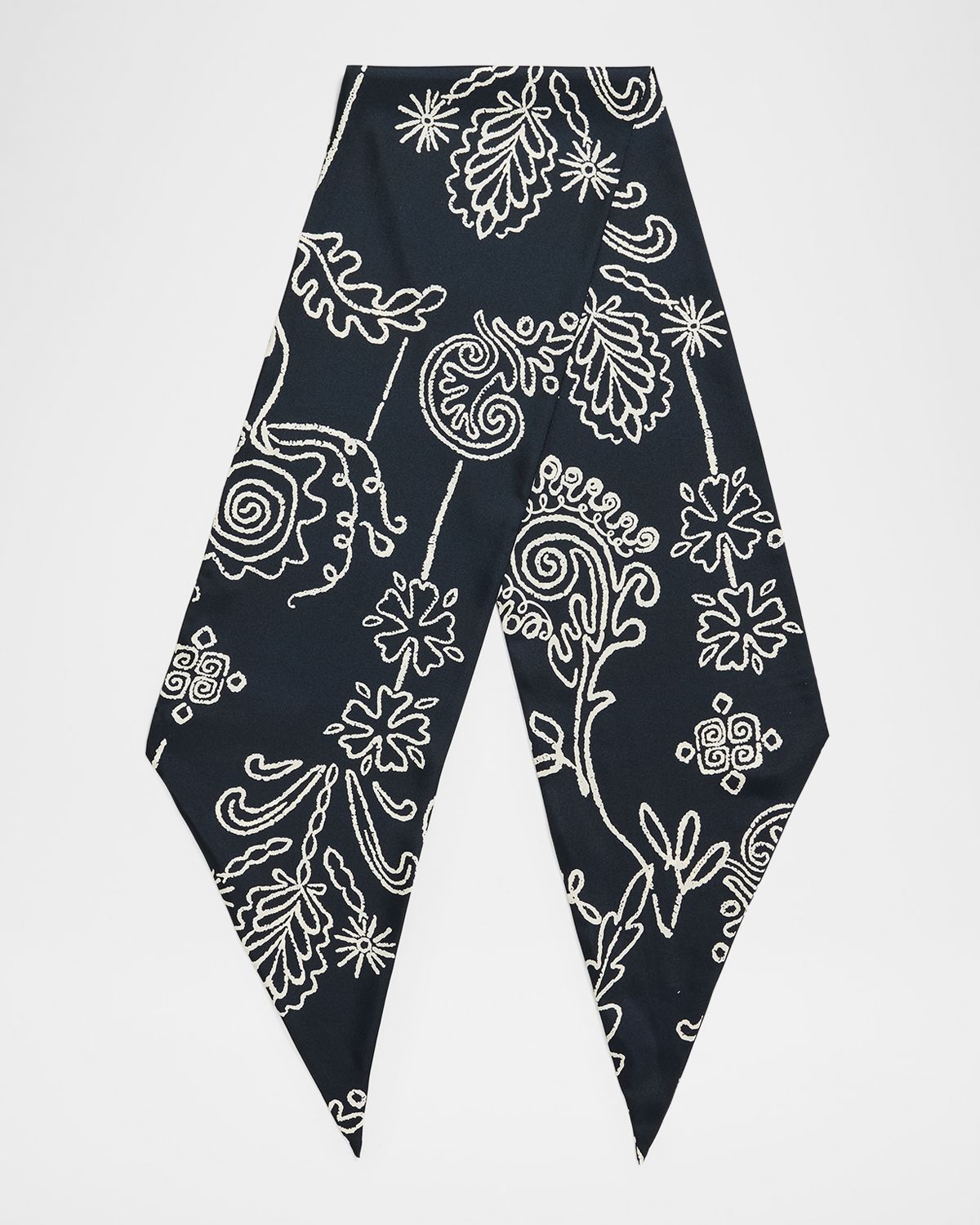 Giorgio Armani Men 's Floral Artwork Silk Neck Scarf | Thumbnail 5 Giorgio Armani Men 's Floral Artwork Silk Neck Scarf | Thumbnail 5