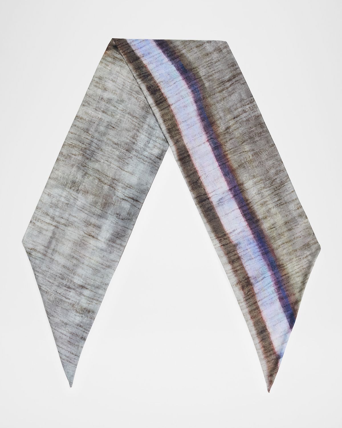 Giorgio Armani Men 's Cotton Stripe Neck Scarf | Thumbnail 5