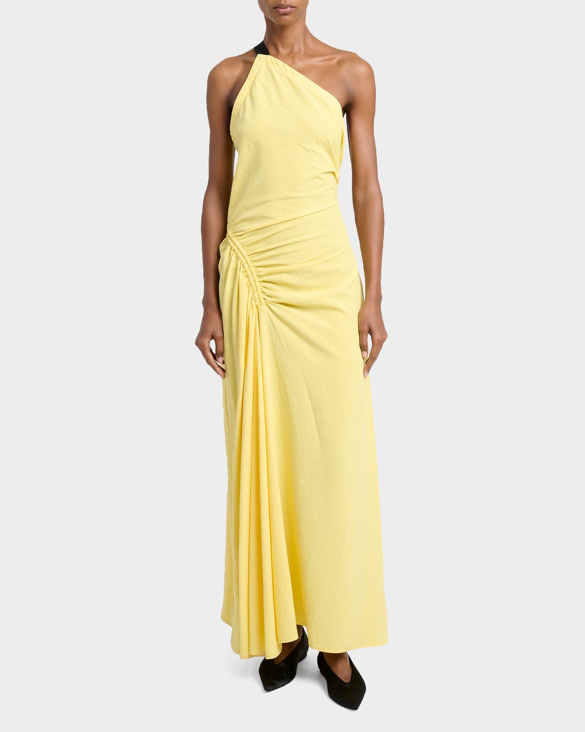 Proenza Schouler Sirena Ruched One-Shoulder Dress