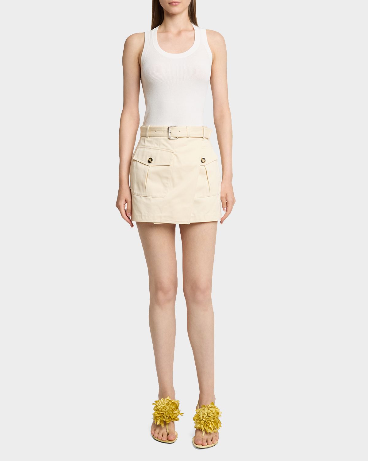 Proenza Schouler Bruni Belted Mini Utility Skirt