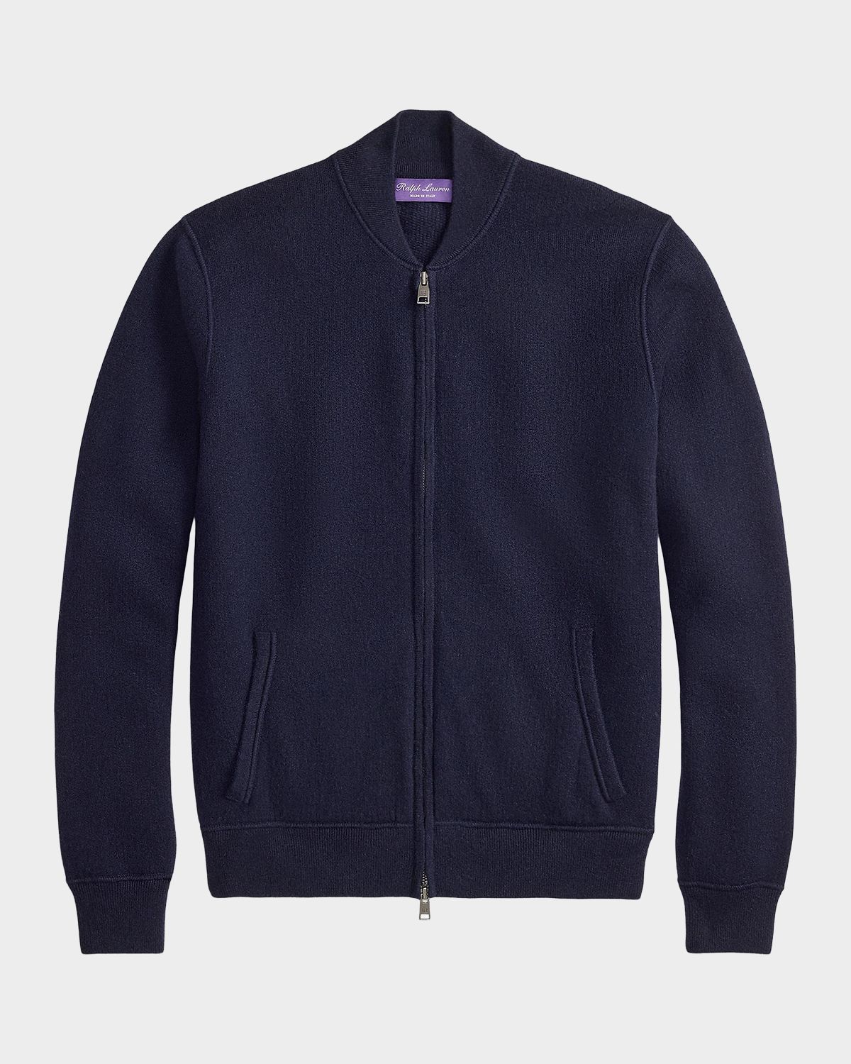 Ralph Lauren Purple Label Men 's Cashmere Terry Knit Full-Zip Sweater