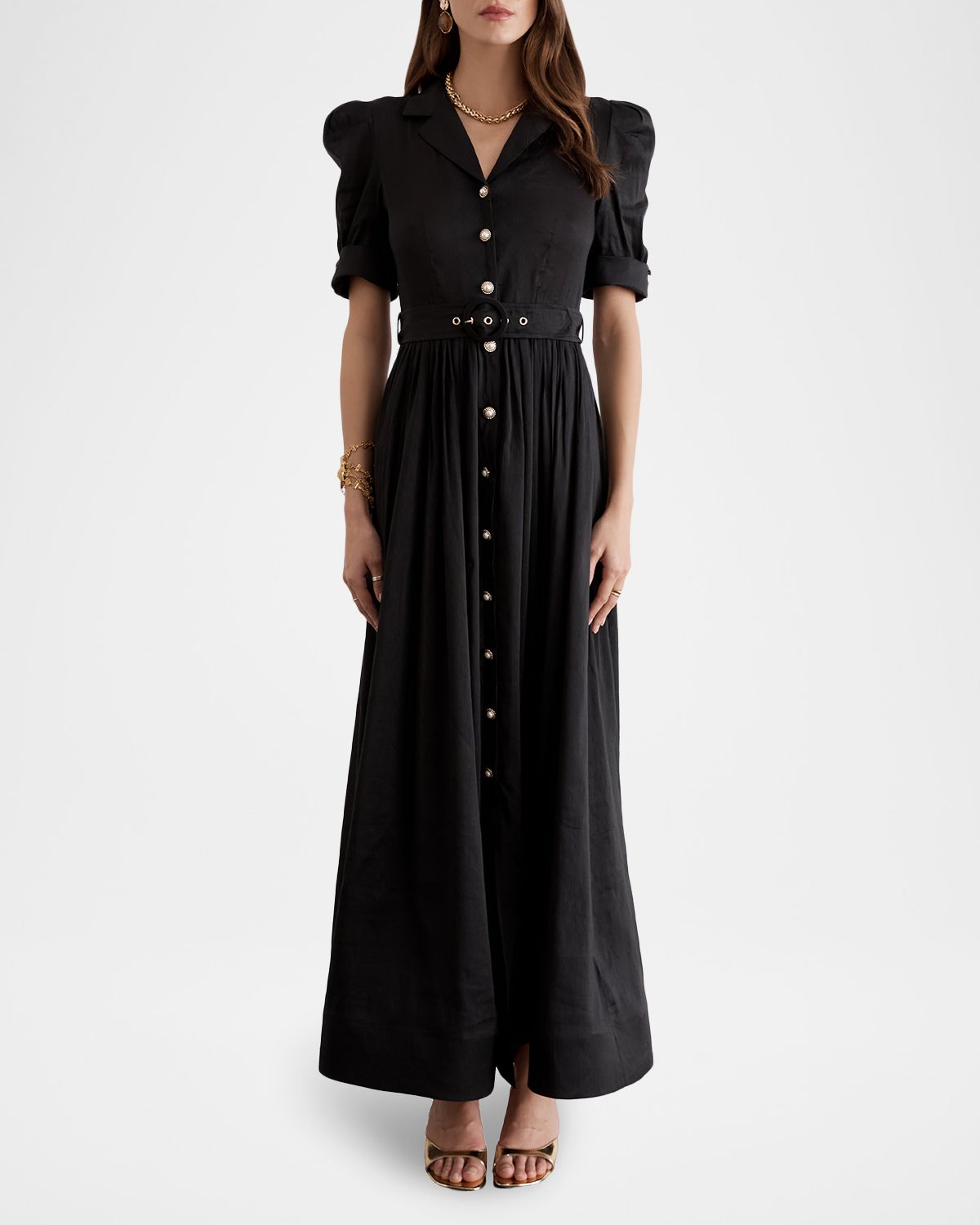 Aqua Blu Australia Eloise Belted Maxi Shirtdress | Thumbnail 4