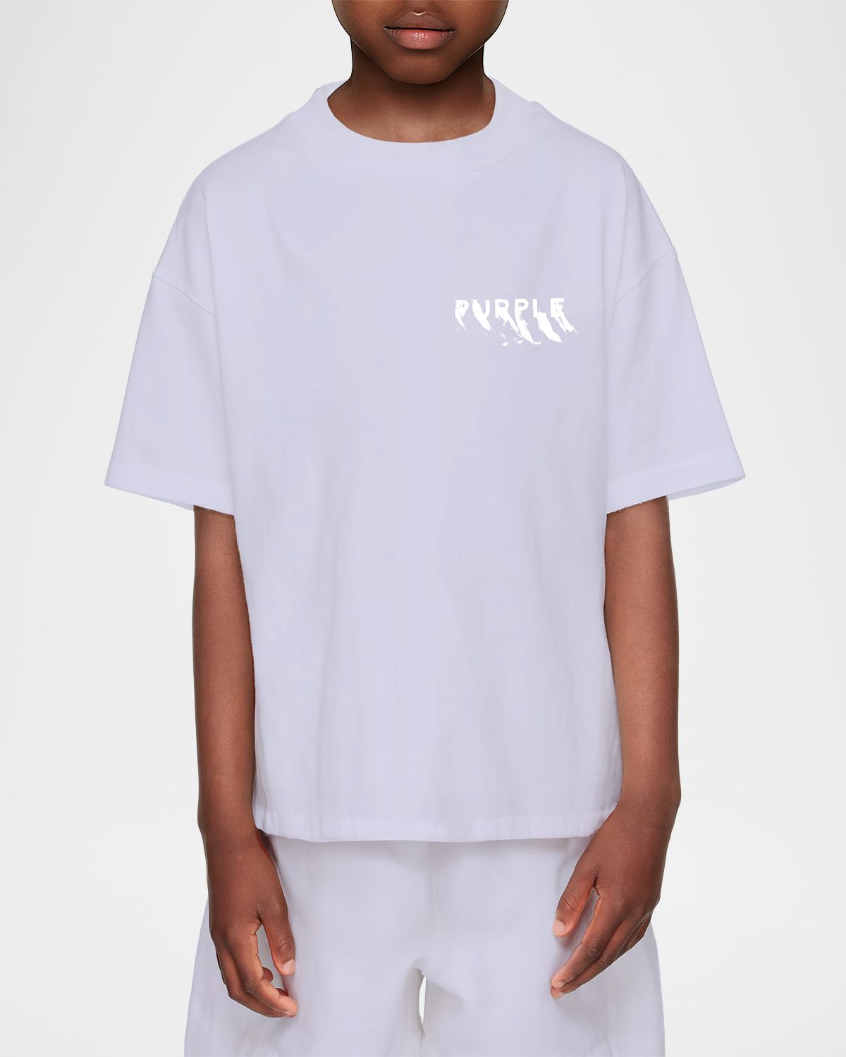 PURPLE Boy 's Short-Sleeved Cotton Jersey T-Shirt, Size 4-12