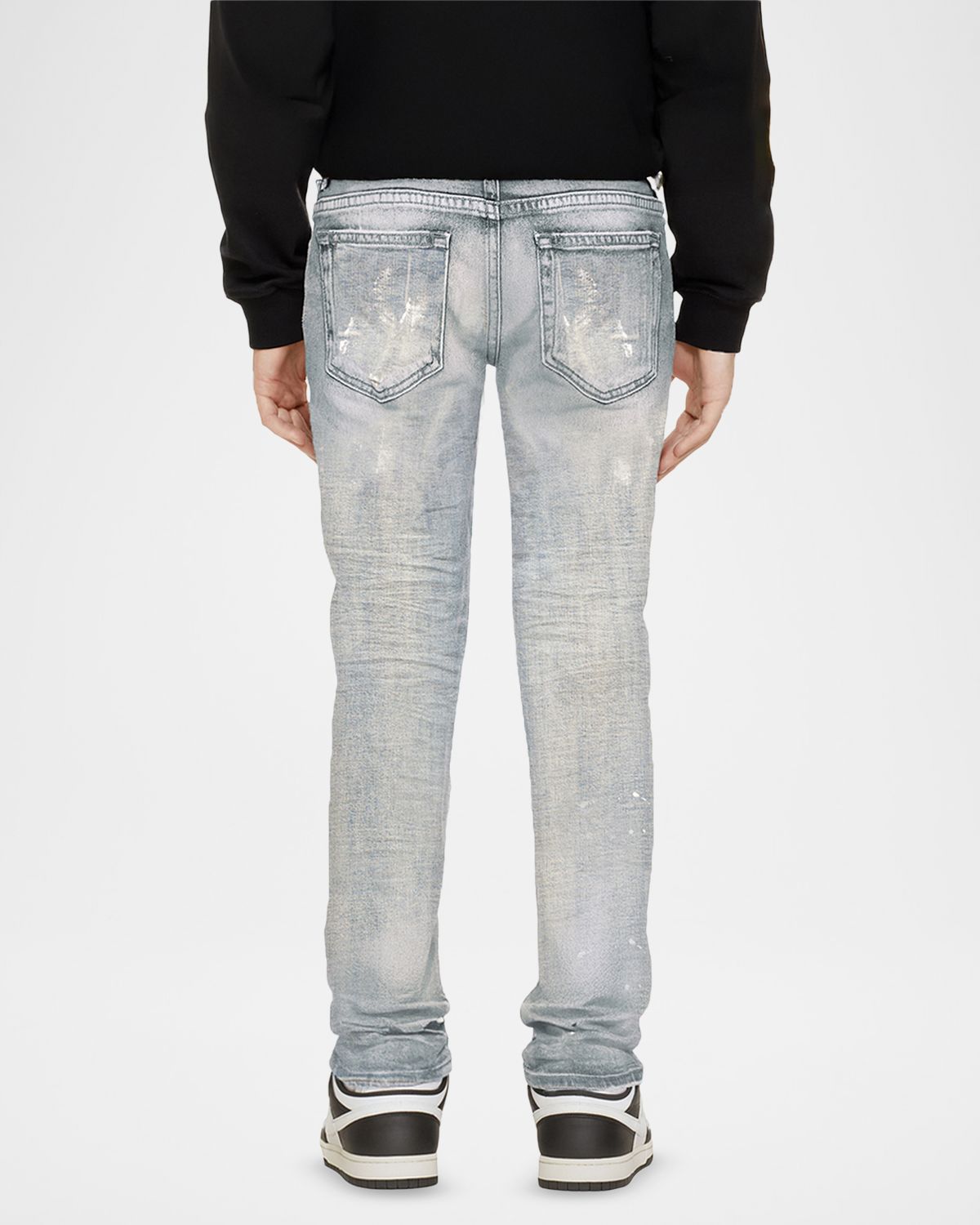 PURPLE Boy 's Paint Blowout Skinny Jeans, Size 4-12
