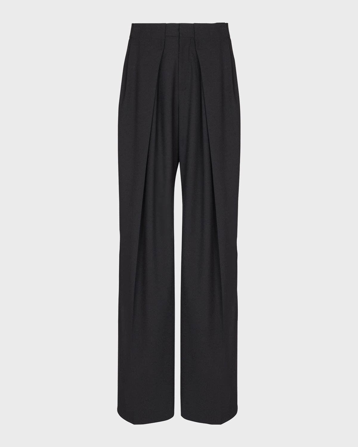 Balmain Men 's Cotton Pleated Wide-Leg Trousers
