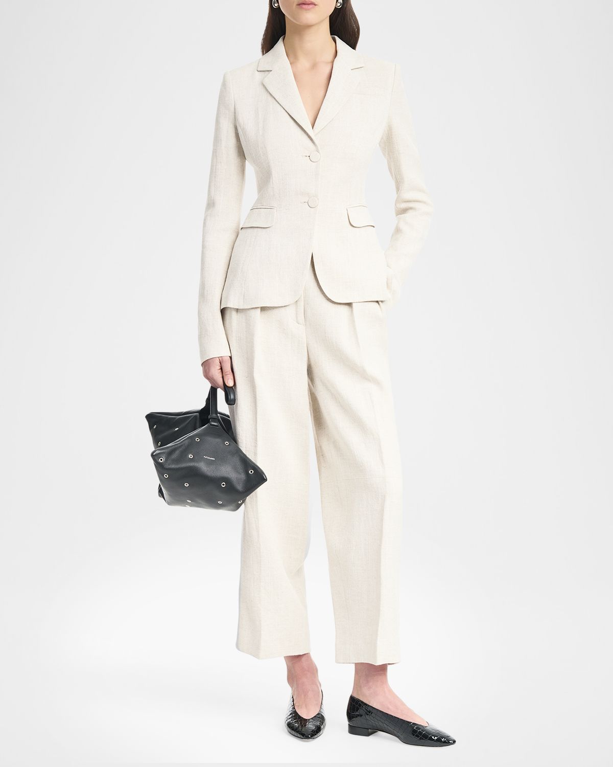 Altuzarra Fenice Slim Linen-Cotton Blazer