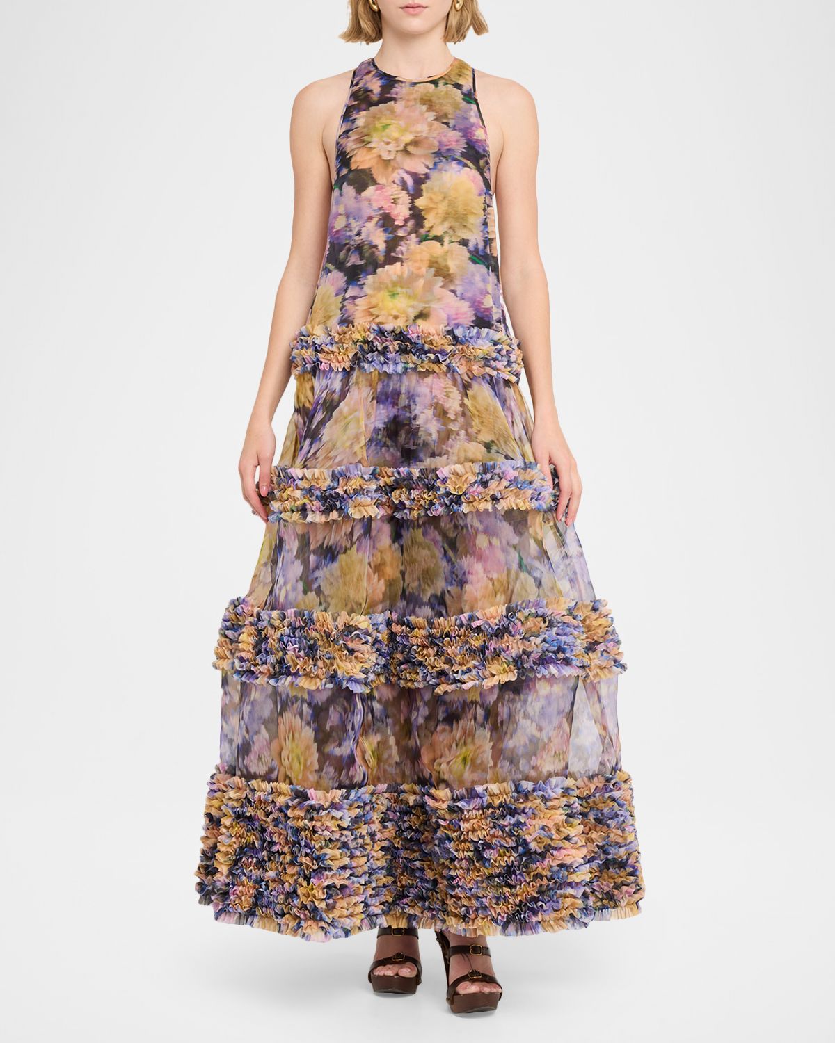 Zimmermann Luna Ruffle Maxi Dress