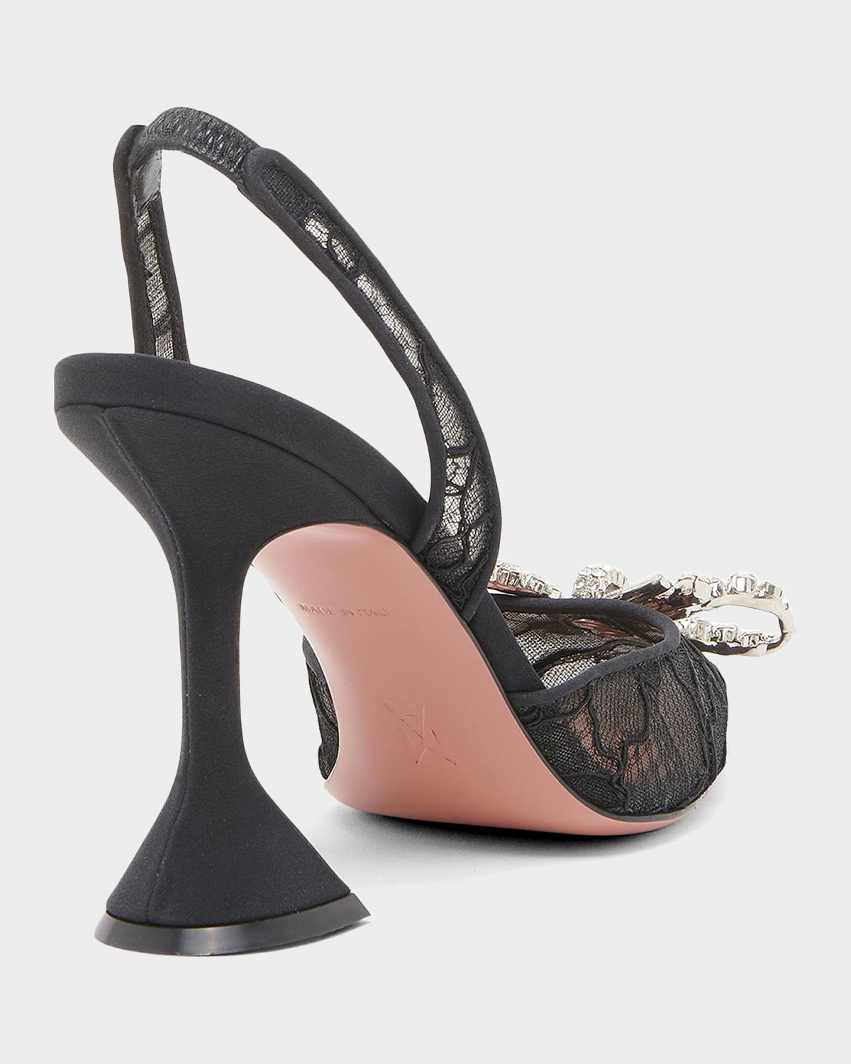 Amina Muaddi Rosie Lace 95mm Slingback Pumps