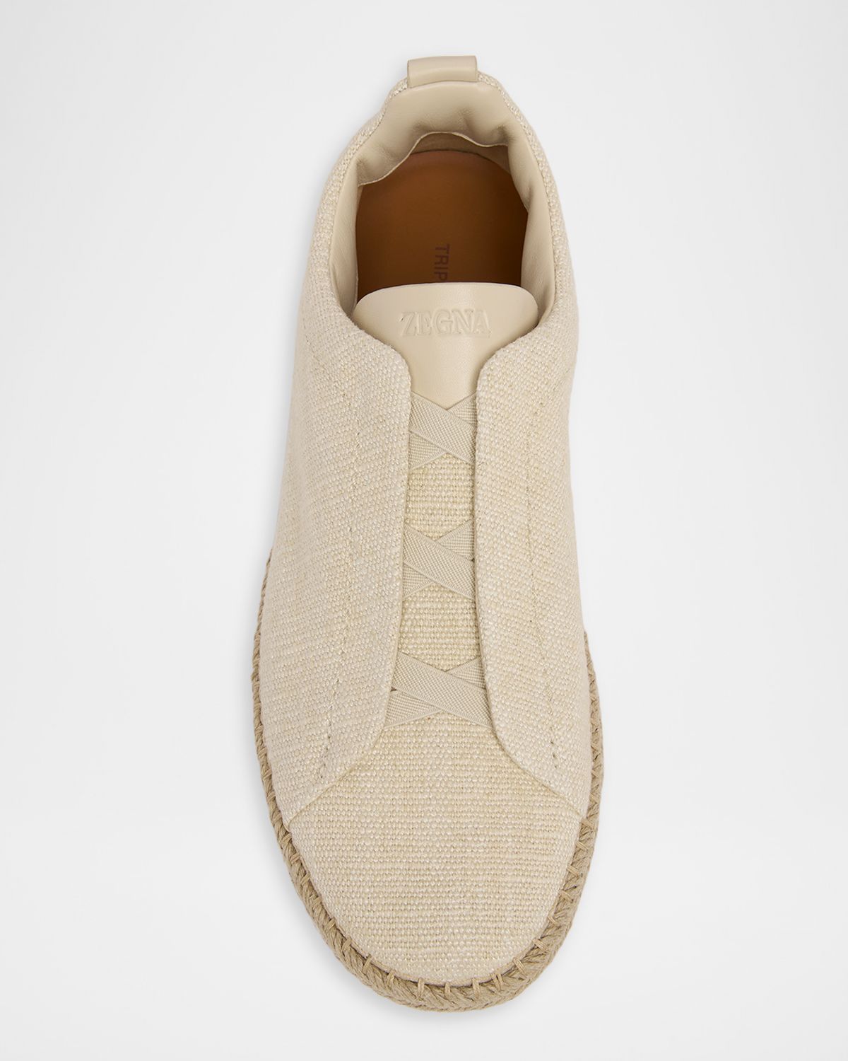ZEGNA Men 's Woven Triple Stitch Sneakers | Thumbnail 4