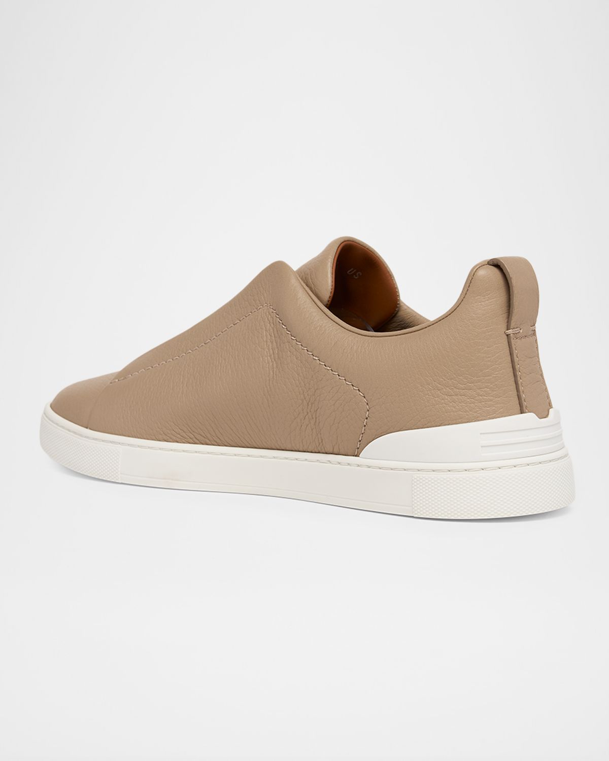 ZEGNA Men 's Deerskin Triple Stitch Sneakers | Thumbnail 2 ZEGNA Men 's Deerskin Triple Stitch Sneakers | Thumbnail 2