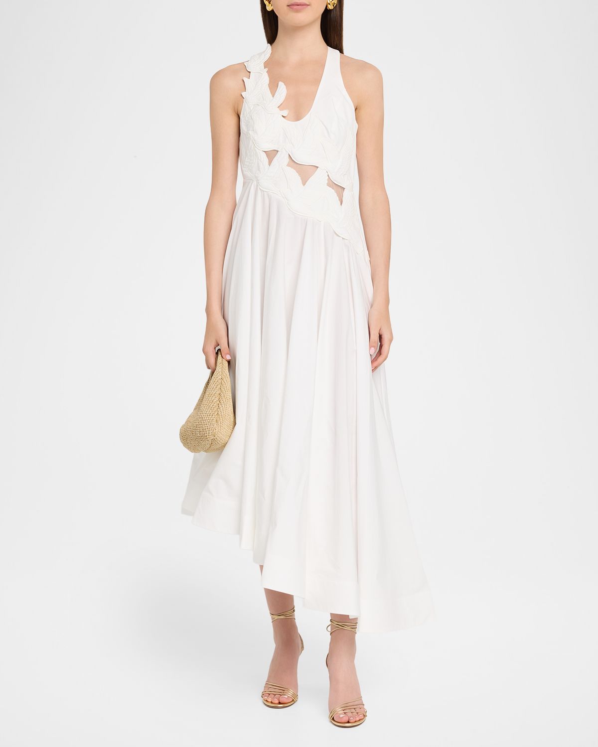 Zimmermann Luna Appliqué Midi Dress