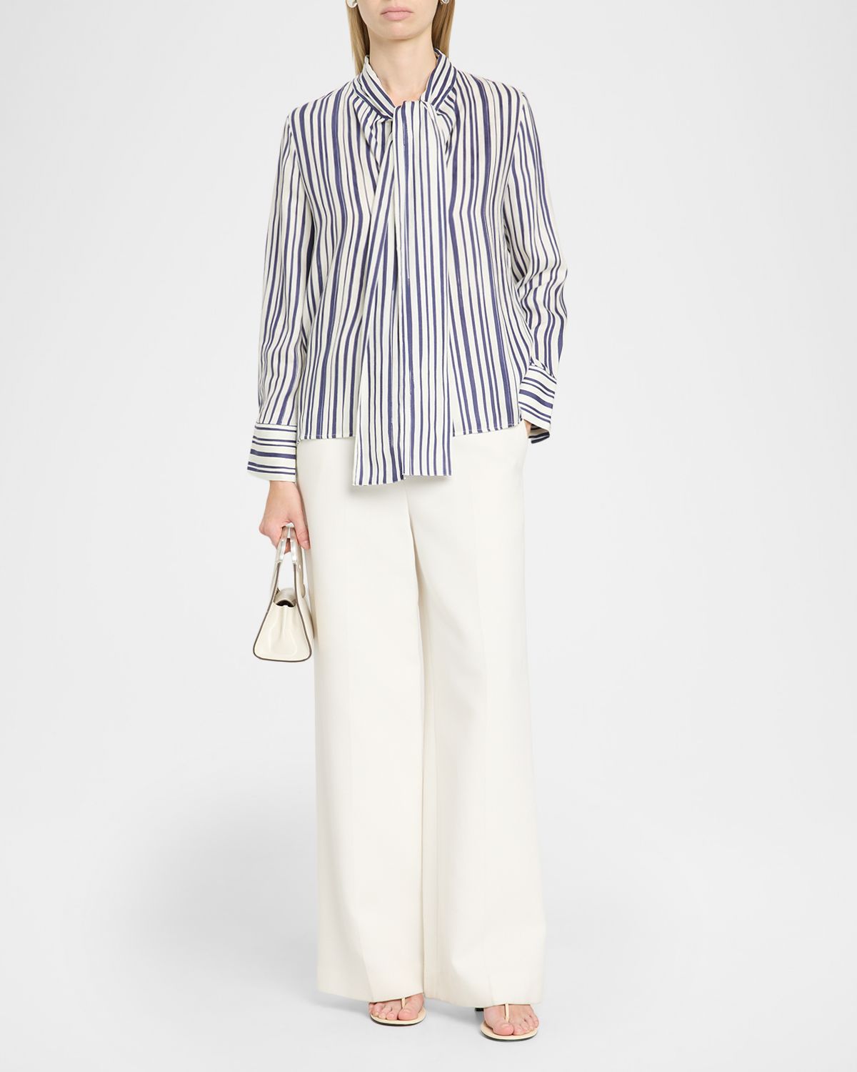 Akyn Studio Viola Striped Tie-Neck Shirt | Thumbnail 2 Akyn Studio Viola Striped Tie-Neck Shirt | Thumbnail 2