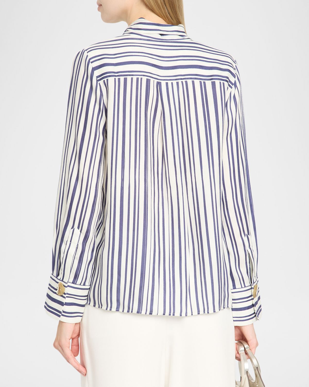 Akyn Studio Viola Striped Tie-Neck Shirt | Thumbnail 3 Akyn Studio Viola Striped Tie-Neck Shirt | Thumbnail 3