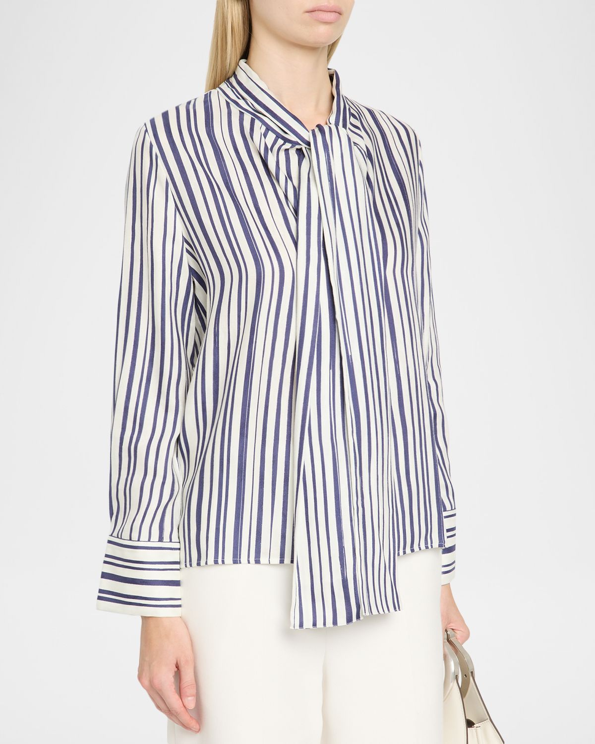 Akyn Studio Viola Striped Tie-Neck Shirt | Thumbnail 4 Akyn Studio Viola Striped Tie-Neck Shirt | Thumbnail 4