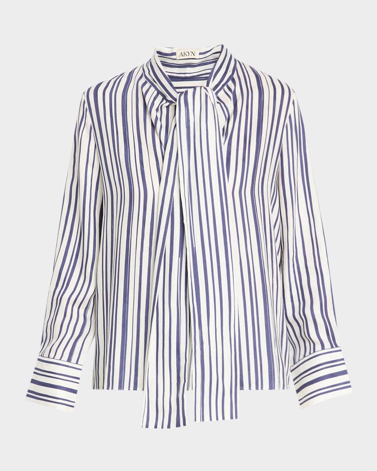 Akyn Studio Viola Striped Tie-Neck Shirt | Thumbnail 1 Akyn Studio Viola Striped Tie-Neck Shirt | Thumbnail 1
