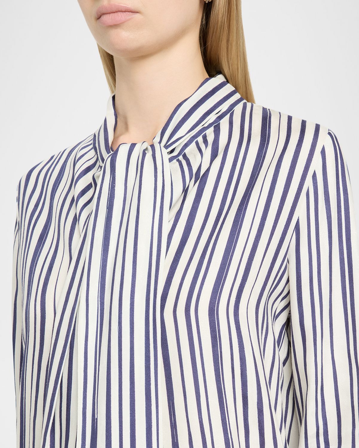 Akyn Studio Viola Striped Tie-Neck Shirt | Thumbnail 5 Akyn Studio Viola Striped Tie-Neck Shirt | Thumbnail 5