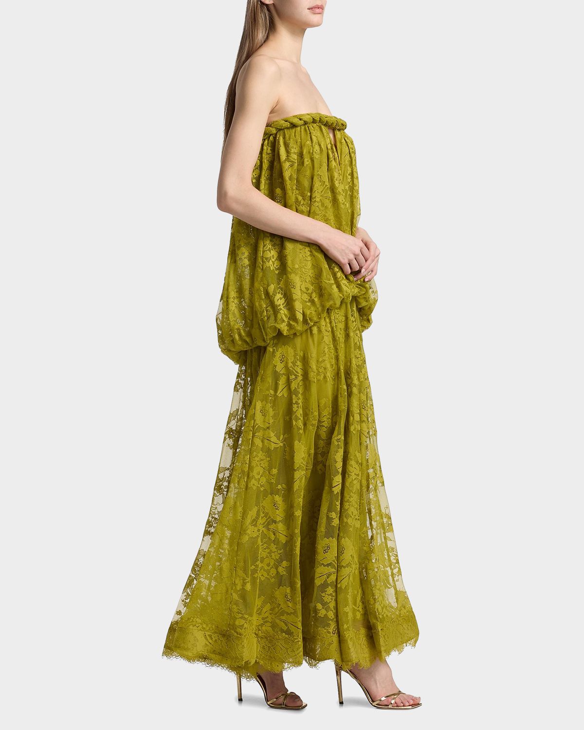 Zimmermann Luna Lace Bandeau Gown