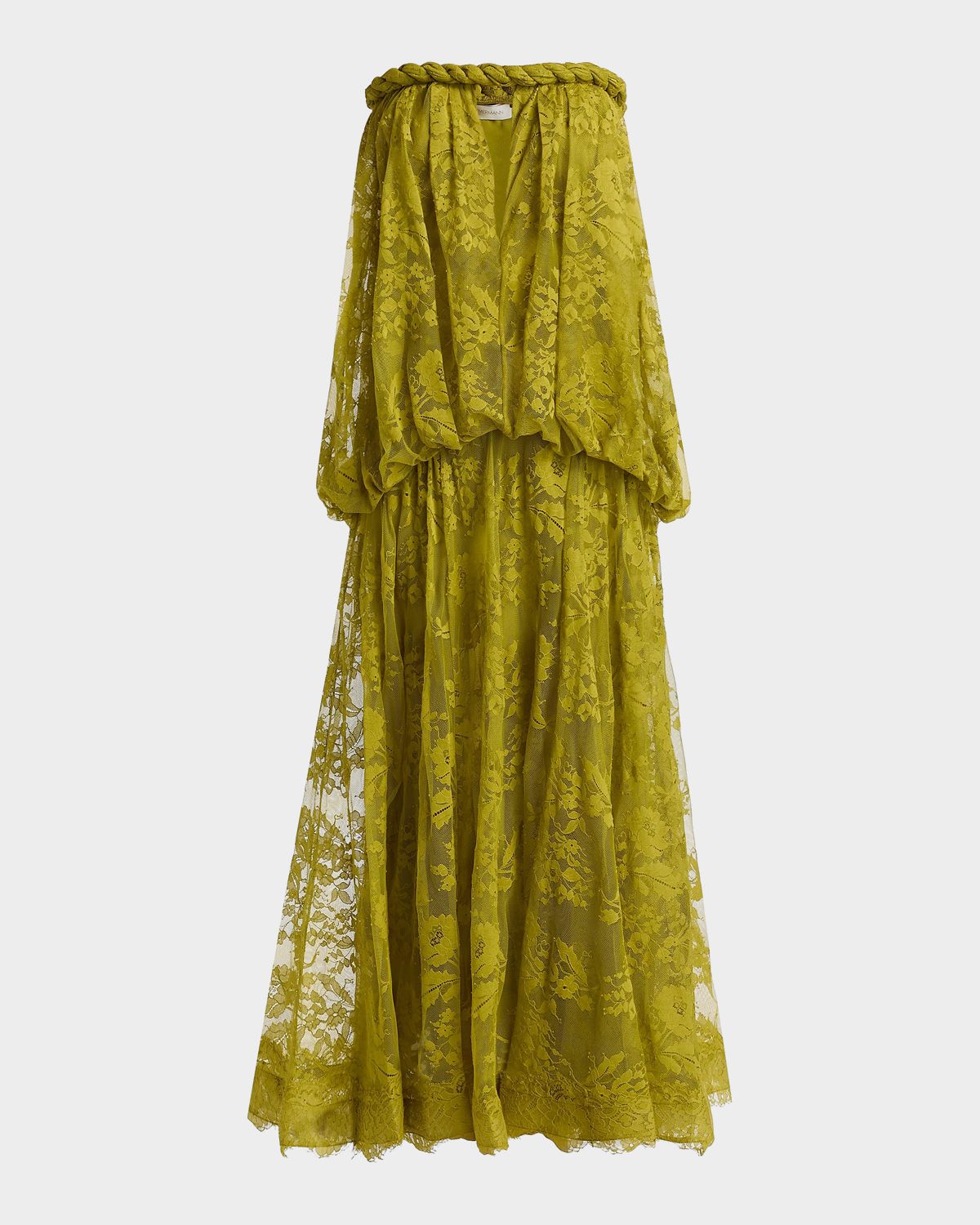 Zimmermann Luna Lace Bandeau Gown