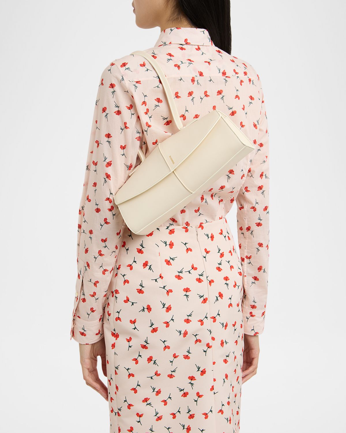 Jil Sander Linea Angular Leather Shoulder Bag