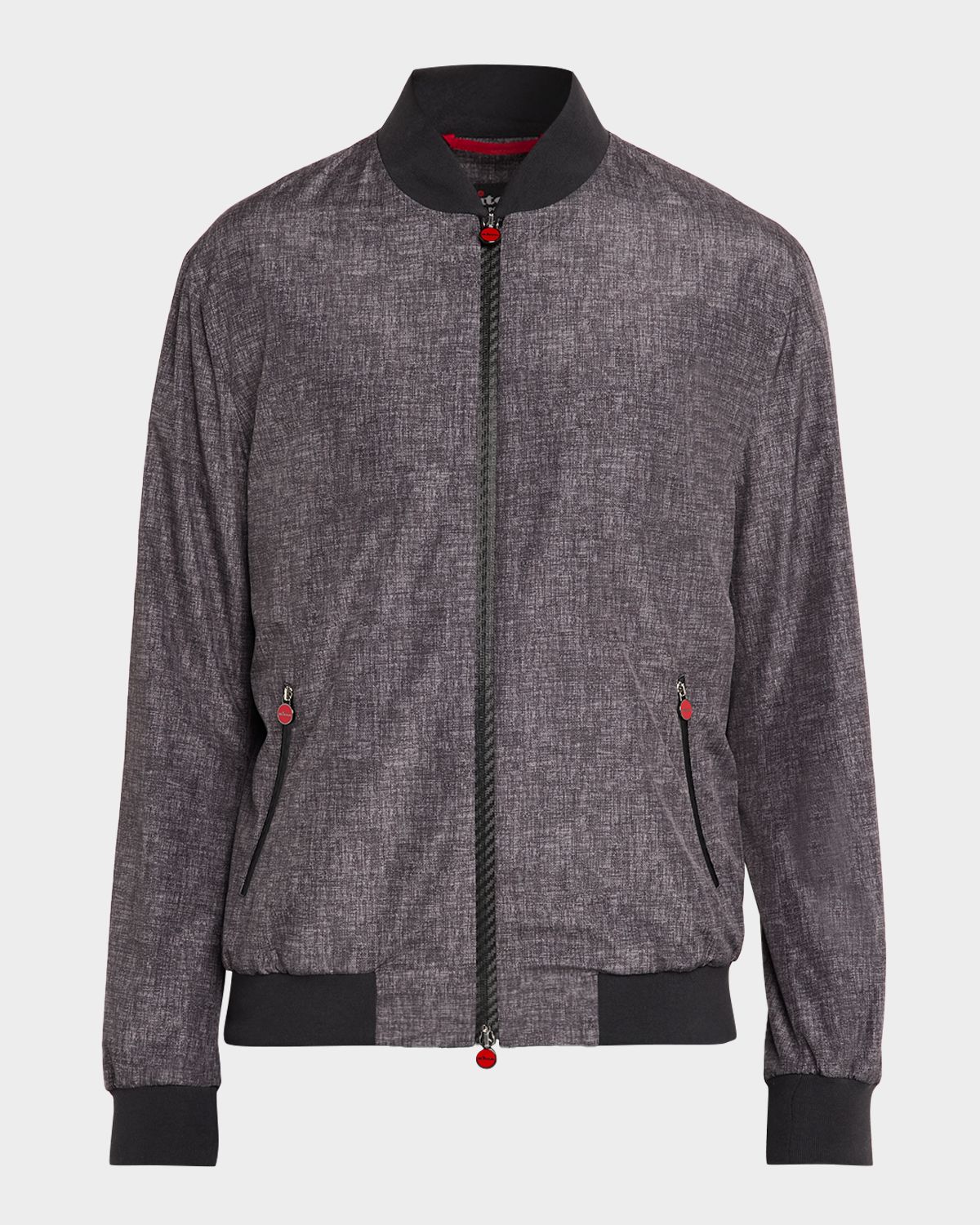 Kiton Men 's Scratch-Print Full-Zip Blouson