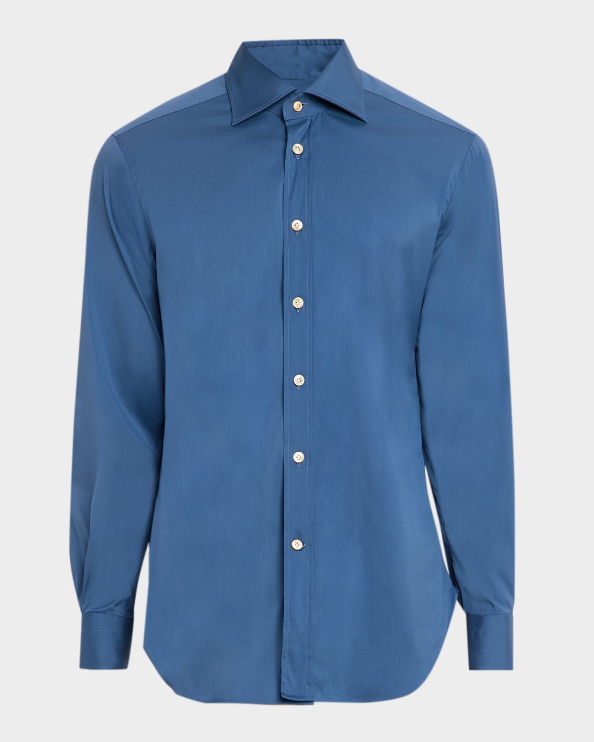 Kiton en 's Solid Cotton Sport Shirt