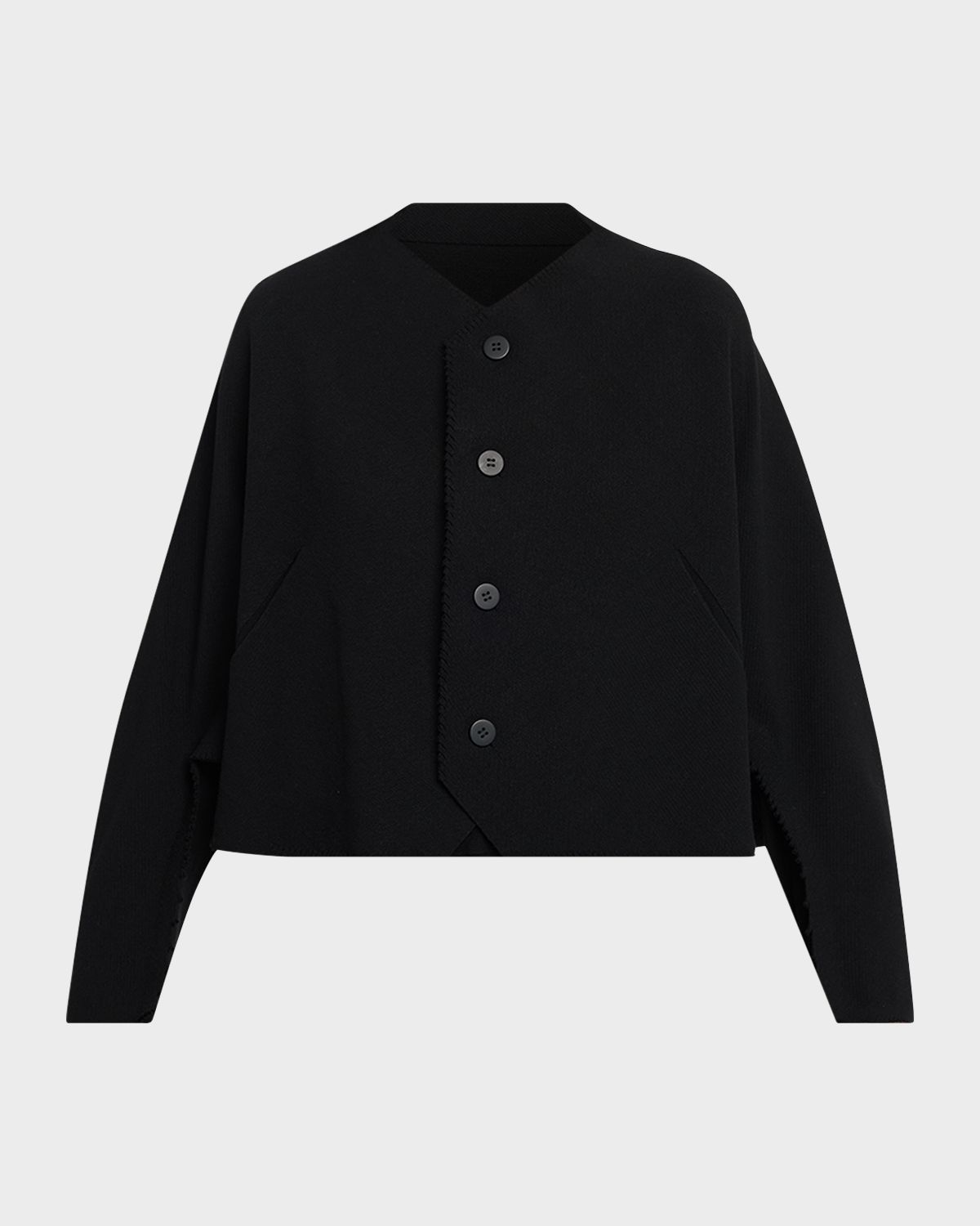 Issey Miyake Campagne Stretch Cotton Cardigan | Thumbnail 6