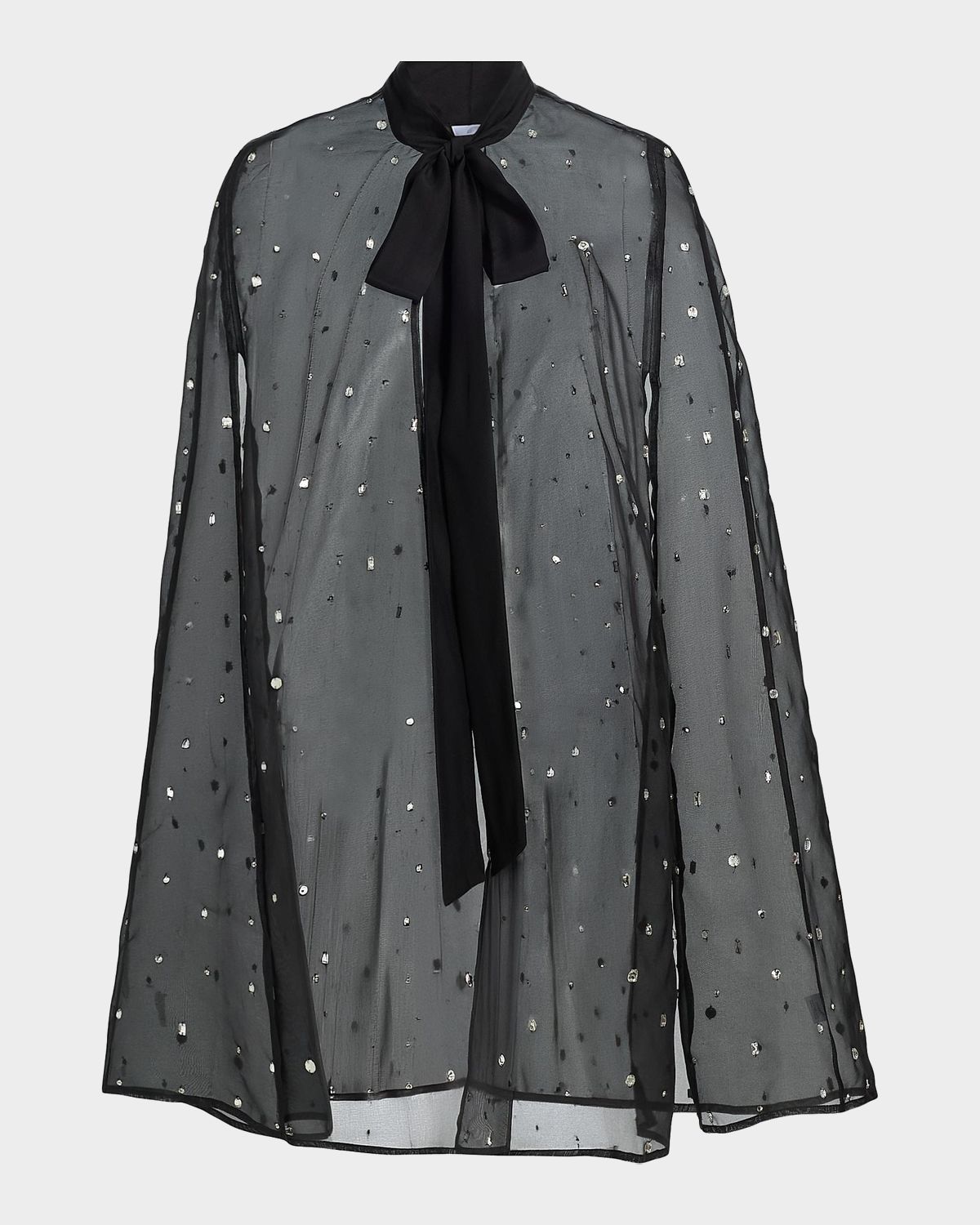 Carolyn Rowan Hand-Embroidered Silk Organza Cape